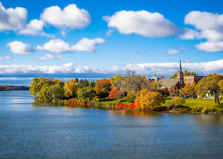 Riverview of campus