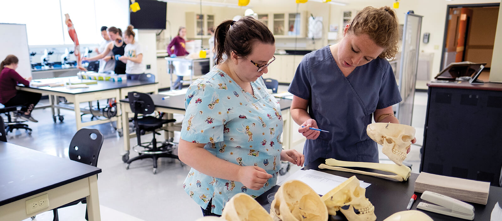 Student in a lab setting