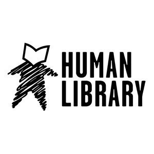 "Human Library" with a sketch of a person
