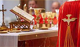 Priest celebrating Mass