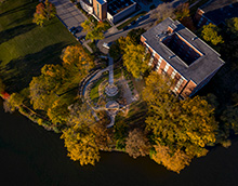 Aerial view of MMM residence hall