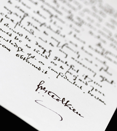 Letter from J.R.R Tolkien to Bob Boyer