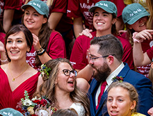 Melissa Bruebach and her new husband at Dance Marathon