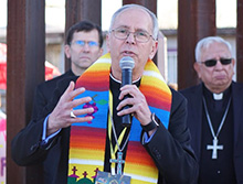 Bishop Mark Seitz preaching