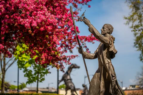 St. Norbert statue, The Conversion