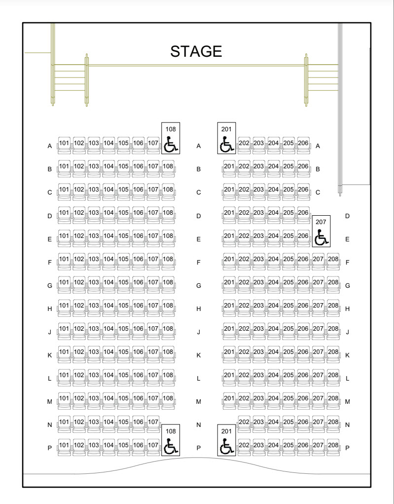 Dudley Birder Hall Seating Map